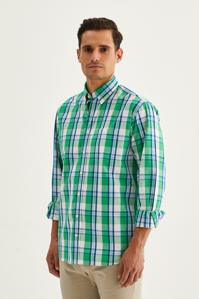 Camisa a cuadros de corte regular