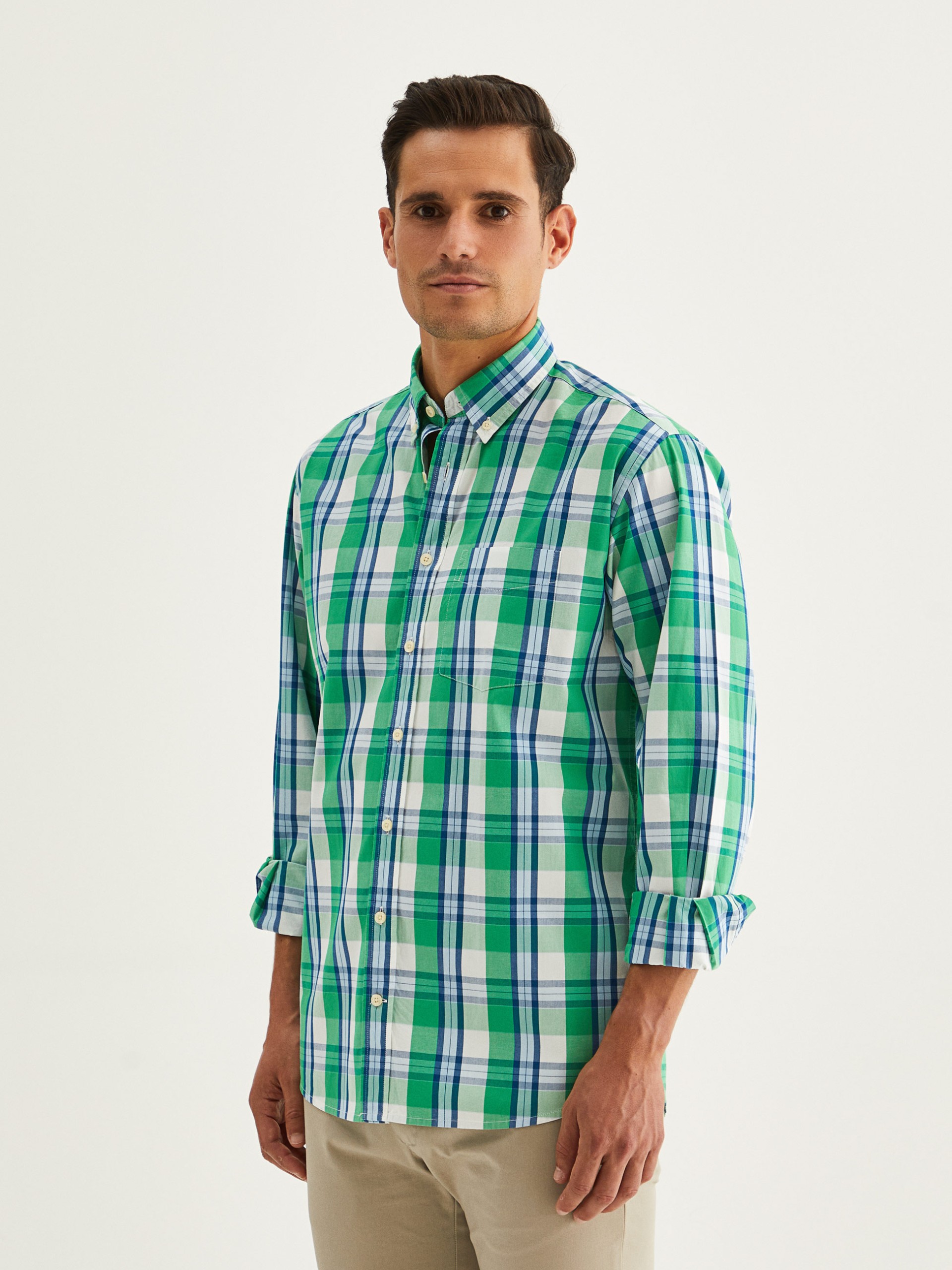 Camisa a cuadros de corte regular