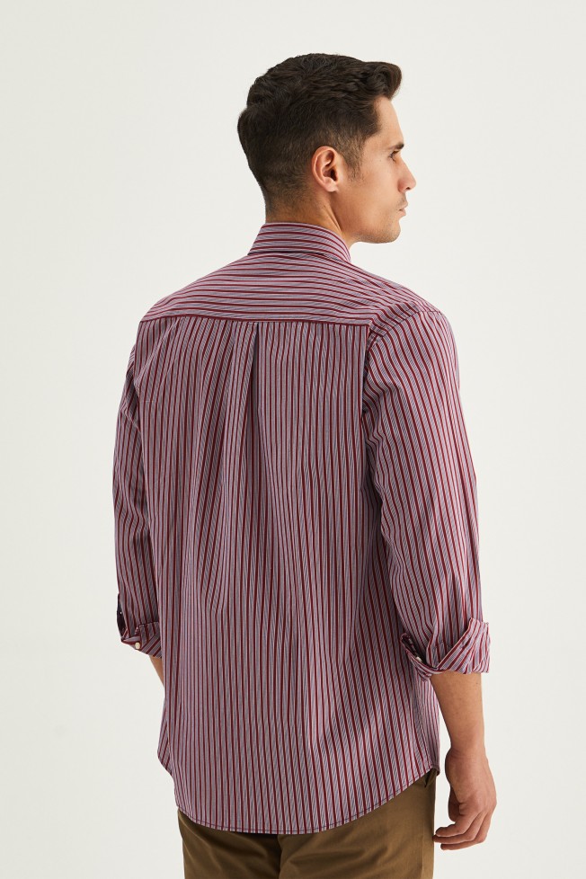 Camisa s riscas regular fit