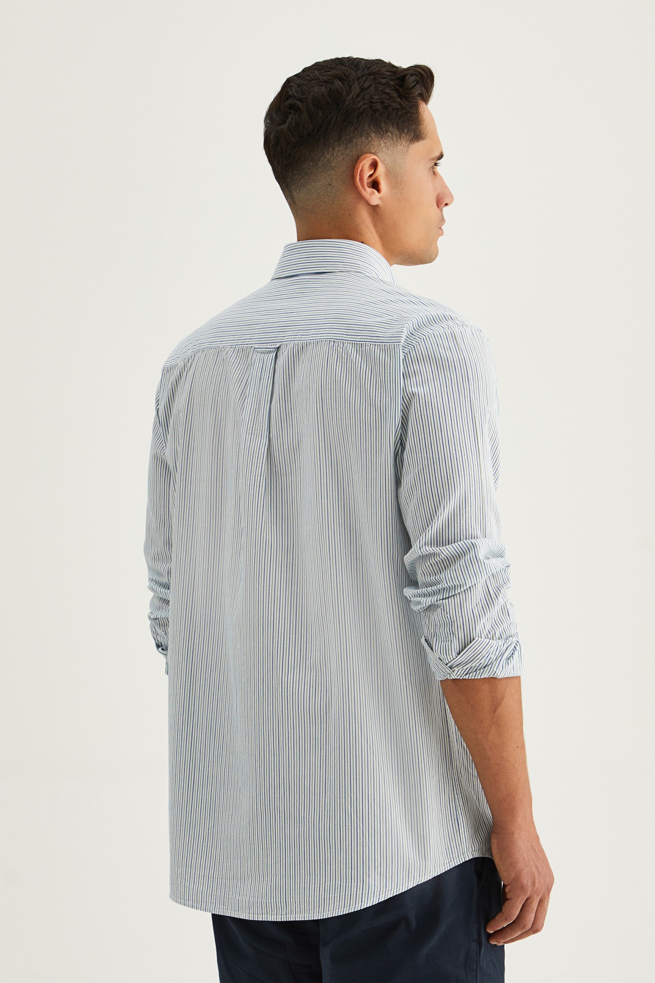 Camisa s riscas regular fit