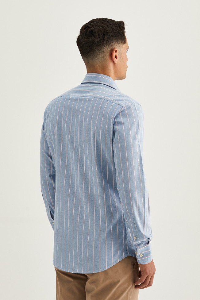 Camisa s riscas slim fit