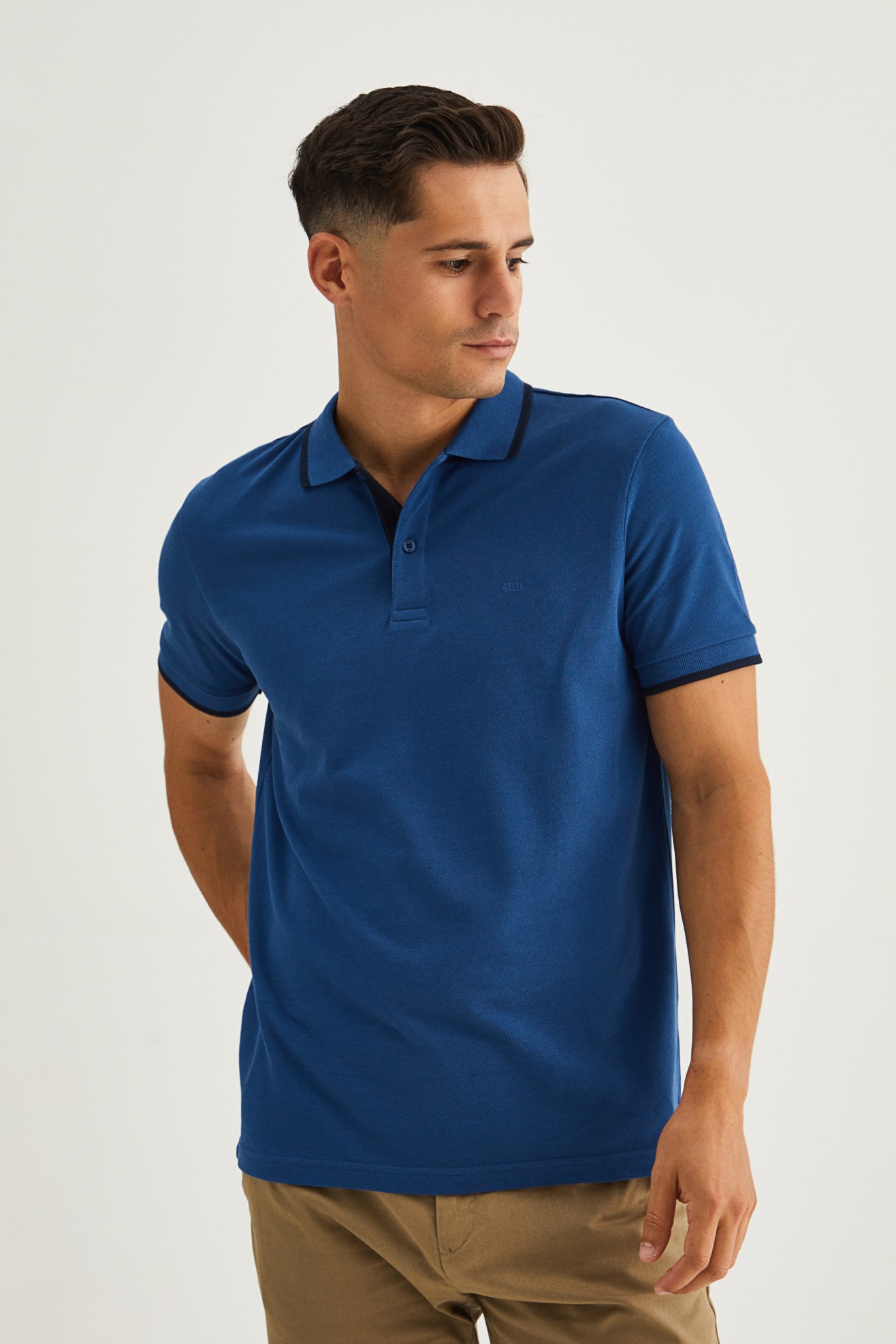Polo piqué 100% algodão