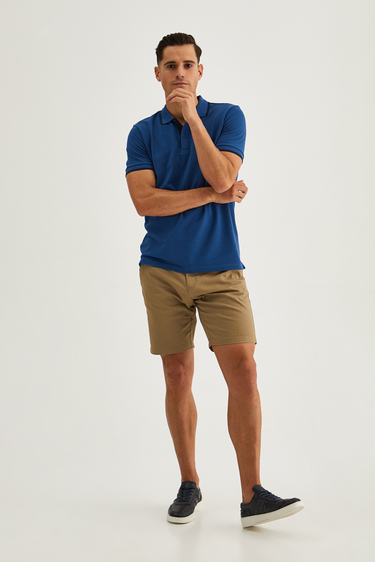 Polo piqué 100% algodão