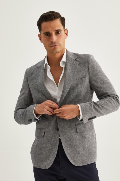 Classic blazer mix of linen and cotton