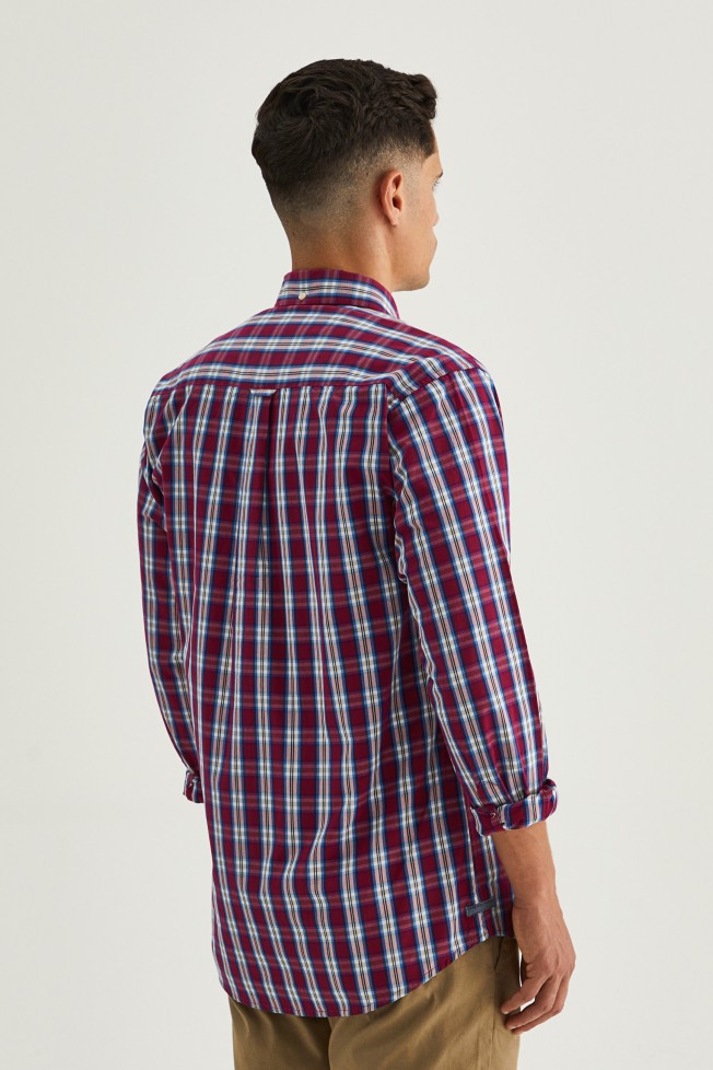Camisa de cuadros de corte regular Camisa de cuadros de corte regular