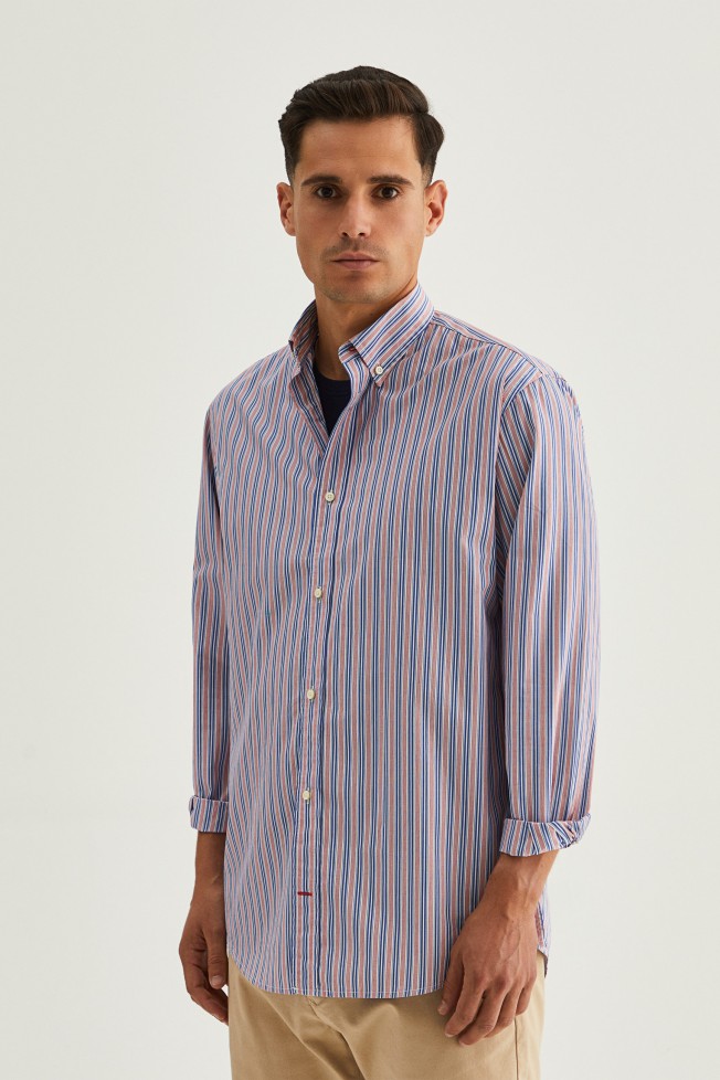 Camisa s riscas slim fit