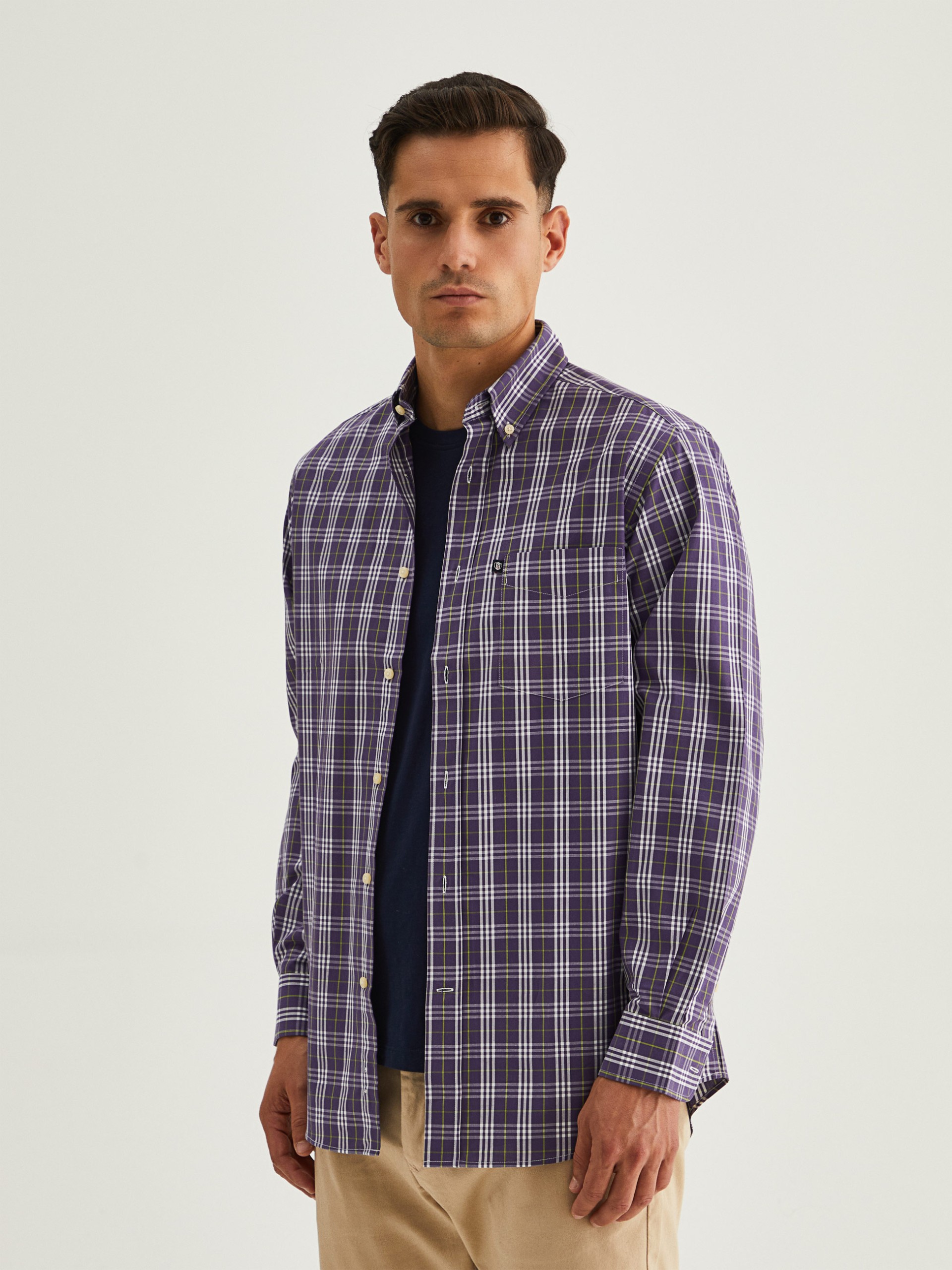 Camisa regular fit a cuadros