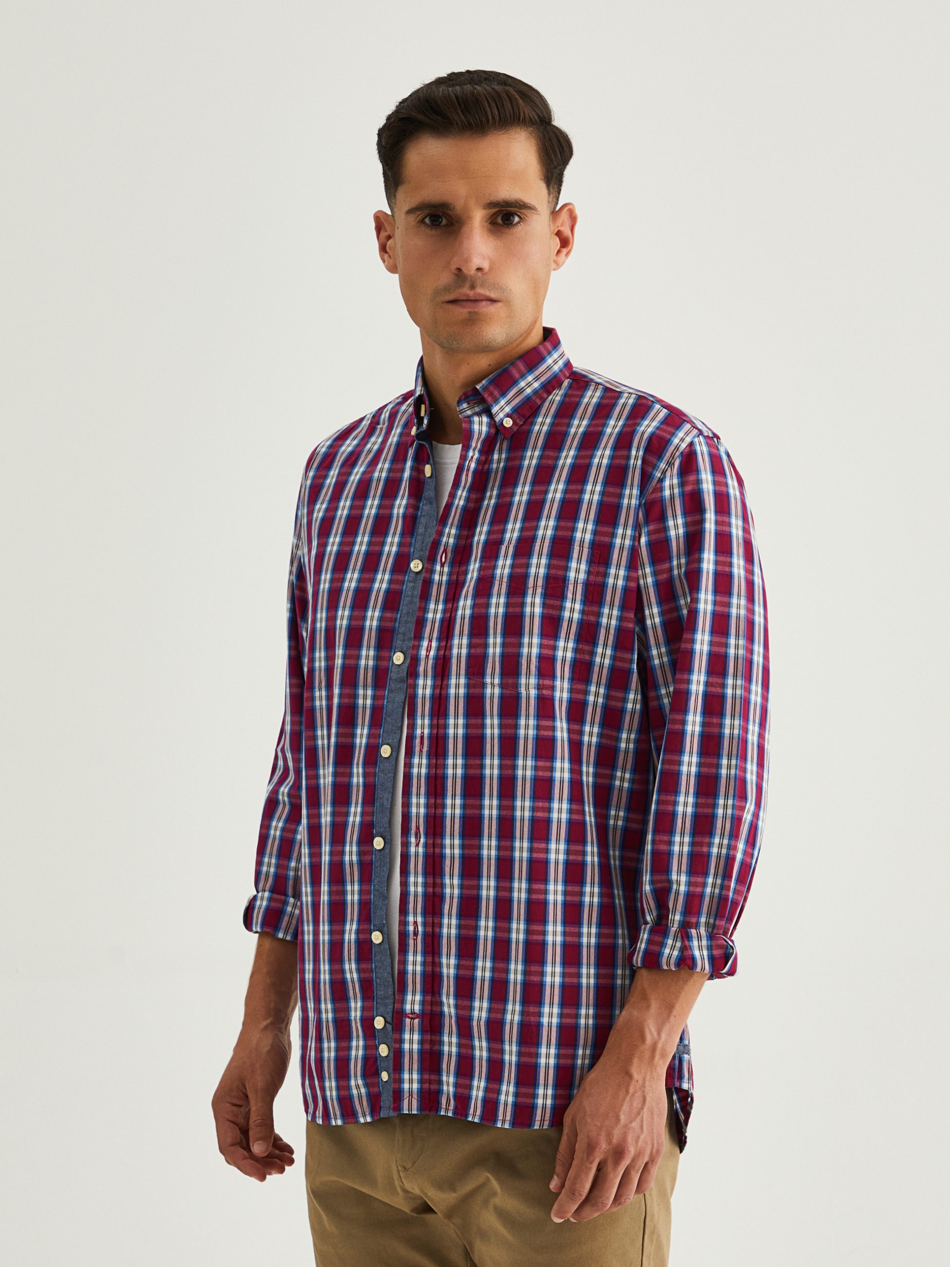 Camisa de cuadros de corte regular