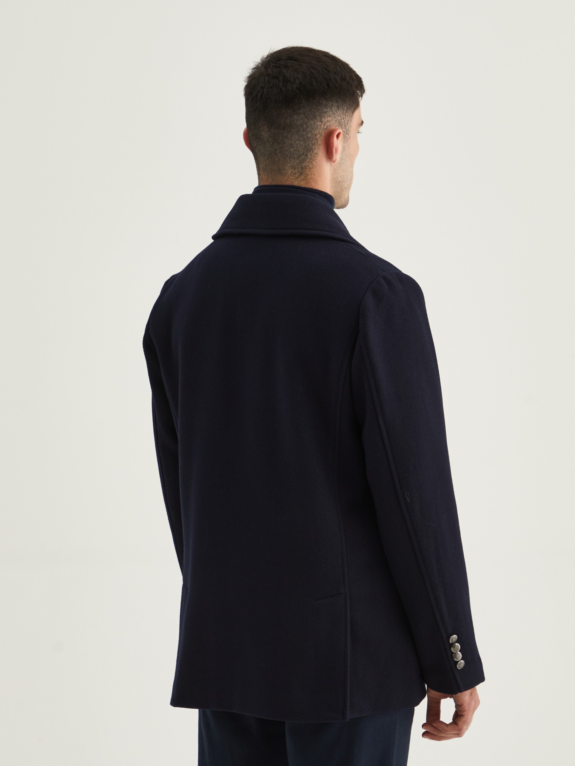 Abrigo cabán de doble faz