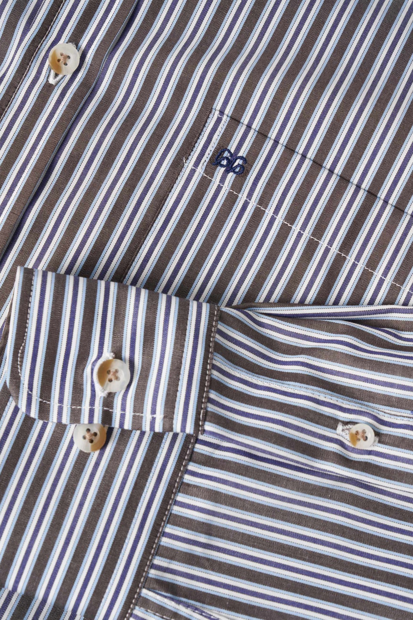 Camisa regular fit a rayas 100% algodón