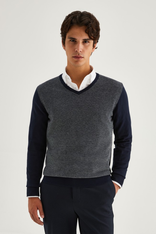 Jersey con cuello de pico