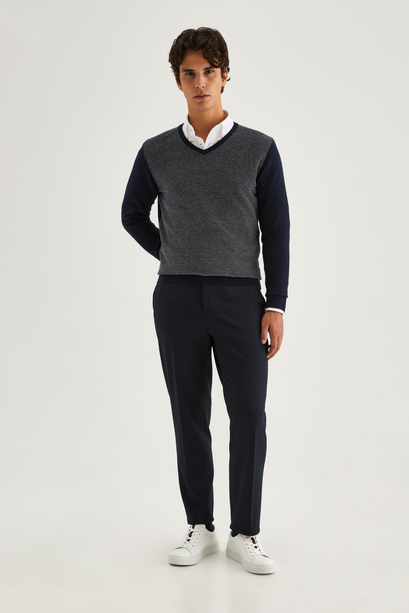 Jersey con cuello de pico