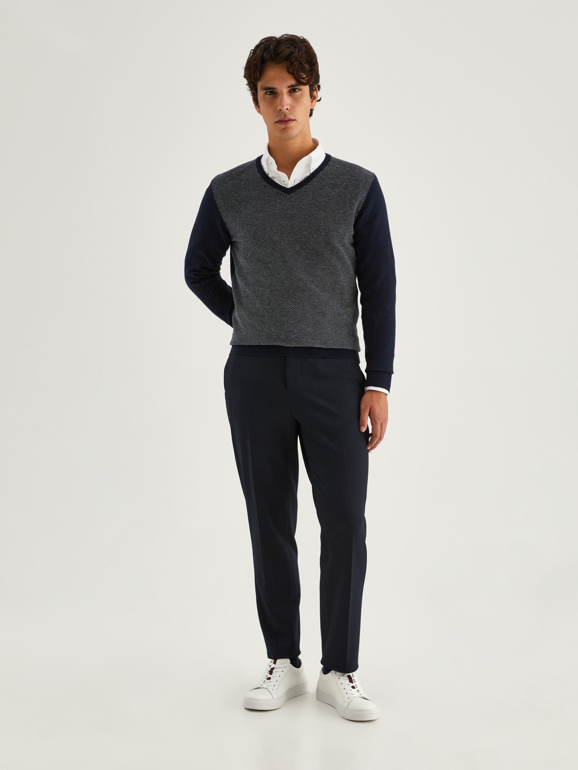 Jersey con cuello de pico