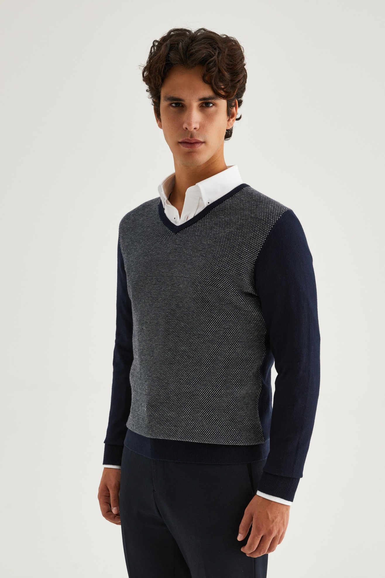 Jersey con cuello de pico