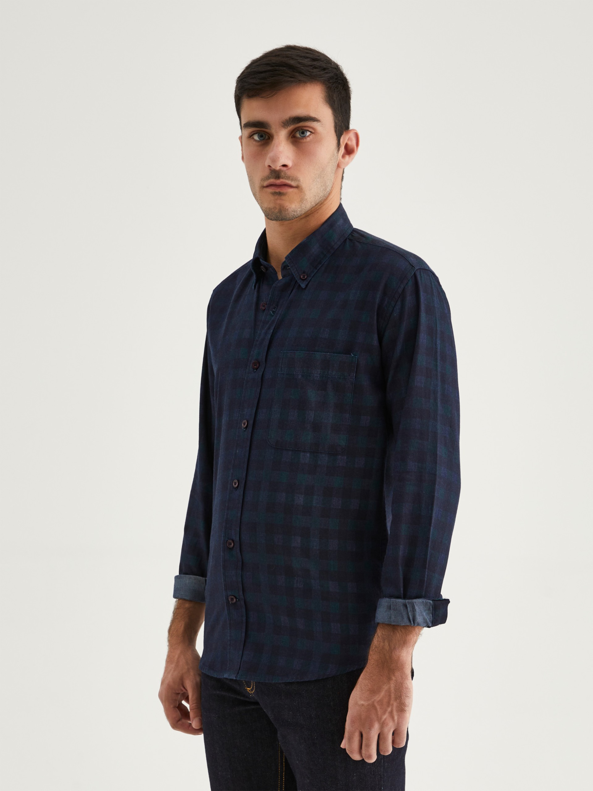 camisa slim fit a cuadros