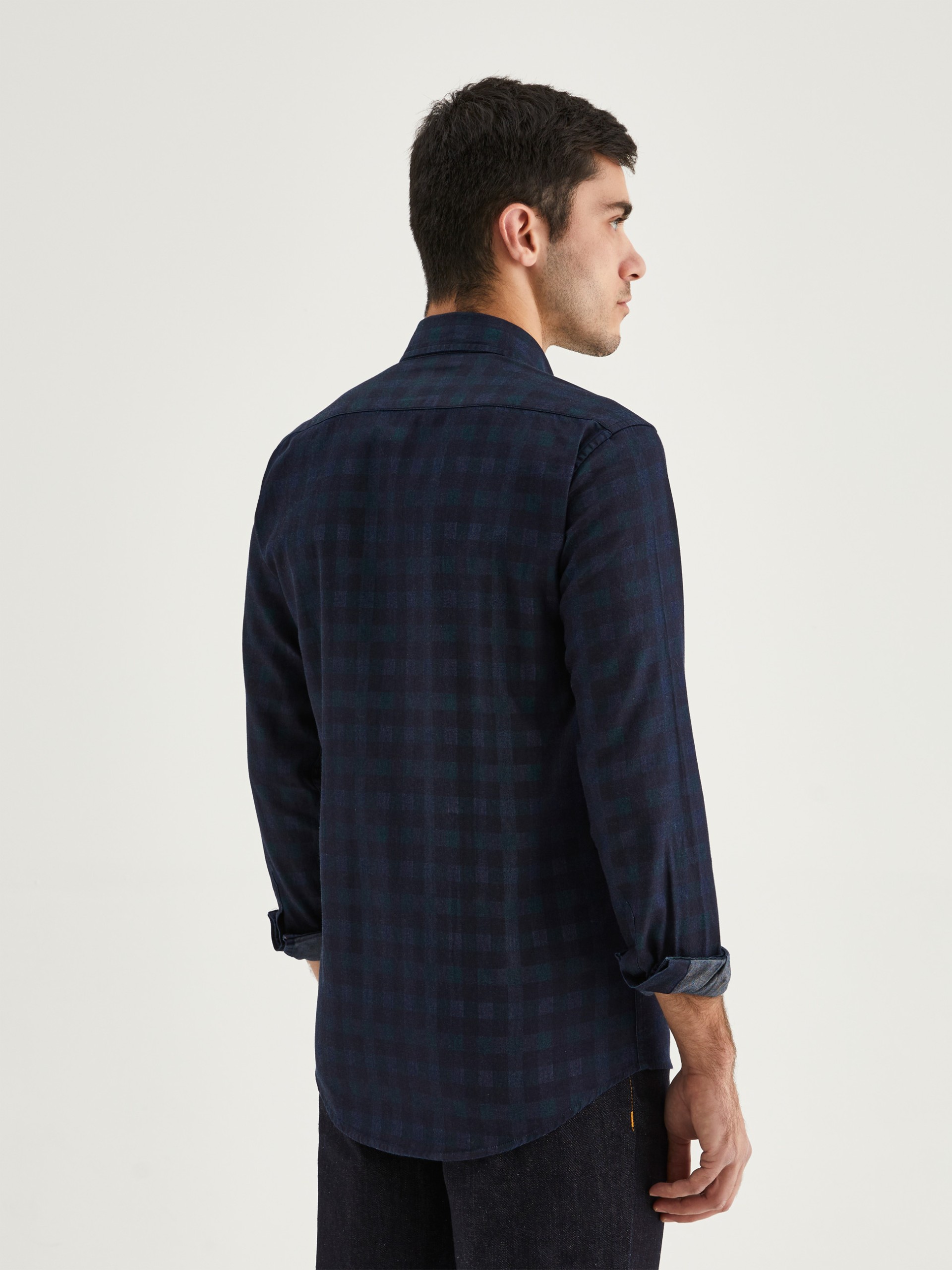 camisa slim fit a cuadros