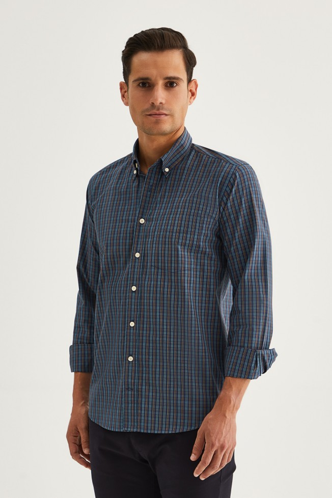 Camisa xadrez slim fit