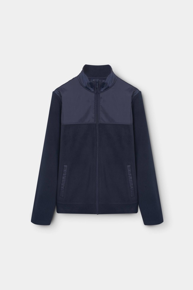 Chaqueta polar con tejido tcnico