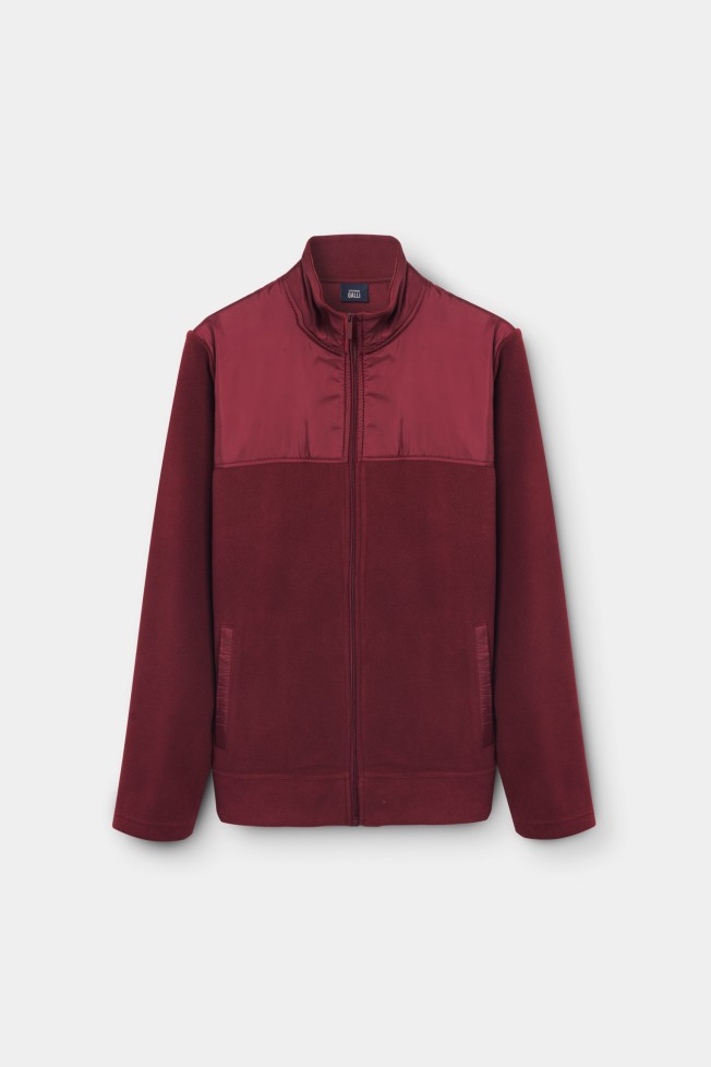 Chaqueta polar con tejido tcnico