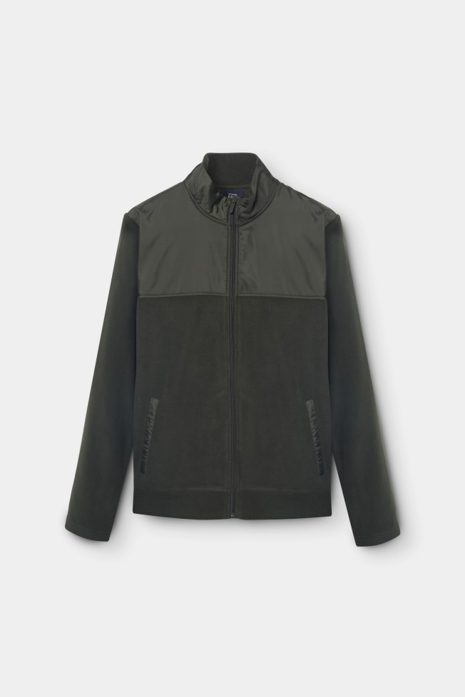 Chaqueta polar con tejido tcnico