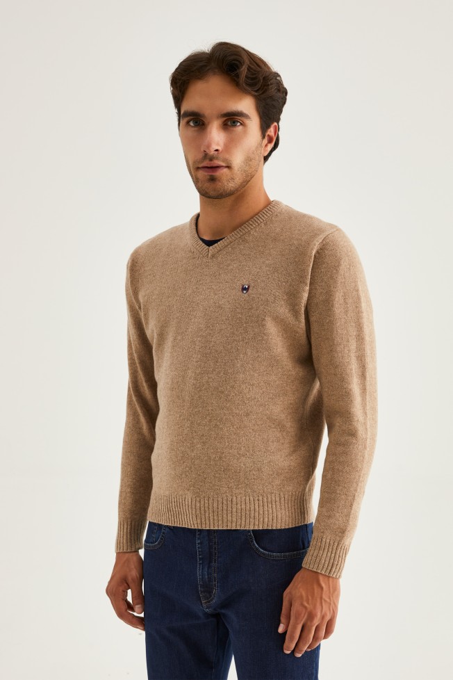 Pullover decote em V Pullover decote em V