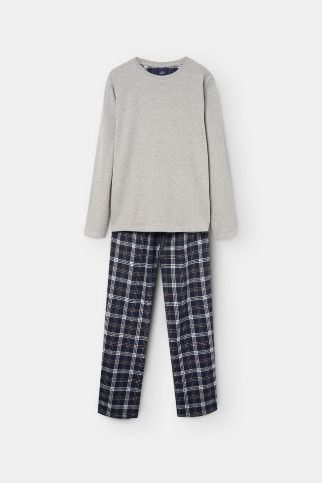 Pijama xadrez de algodo