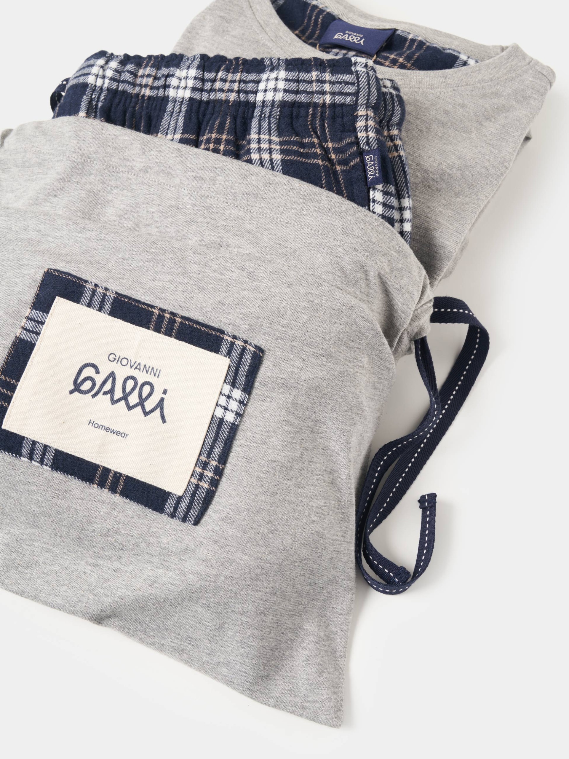 Pijama de algodón a cuadros