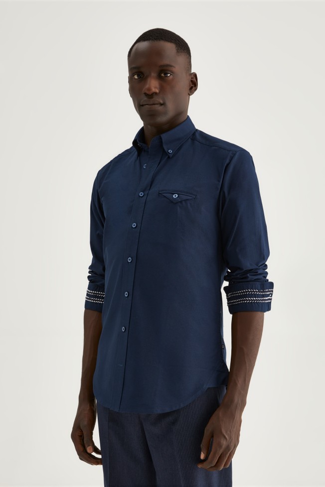 CAMISA OXFORD CINTADA