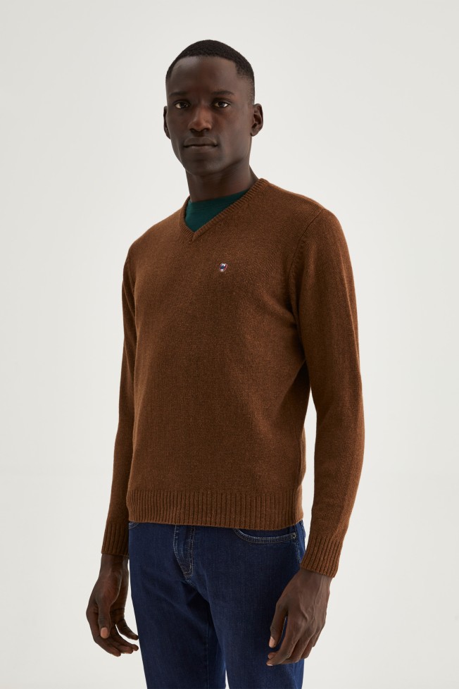 Pullover decote em V