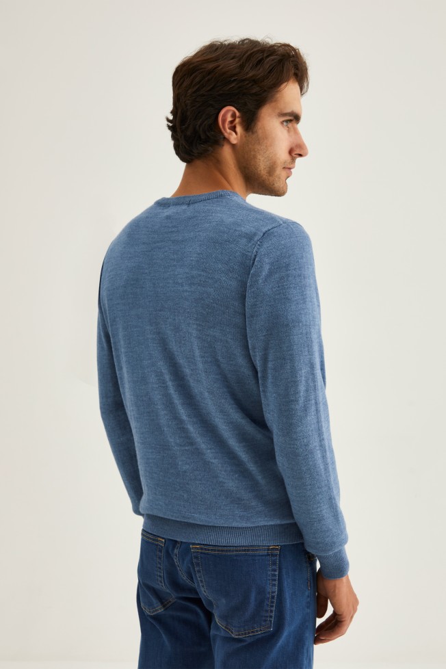 Pullover com decote em V