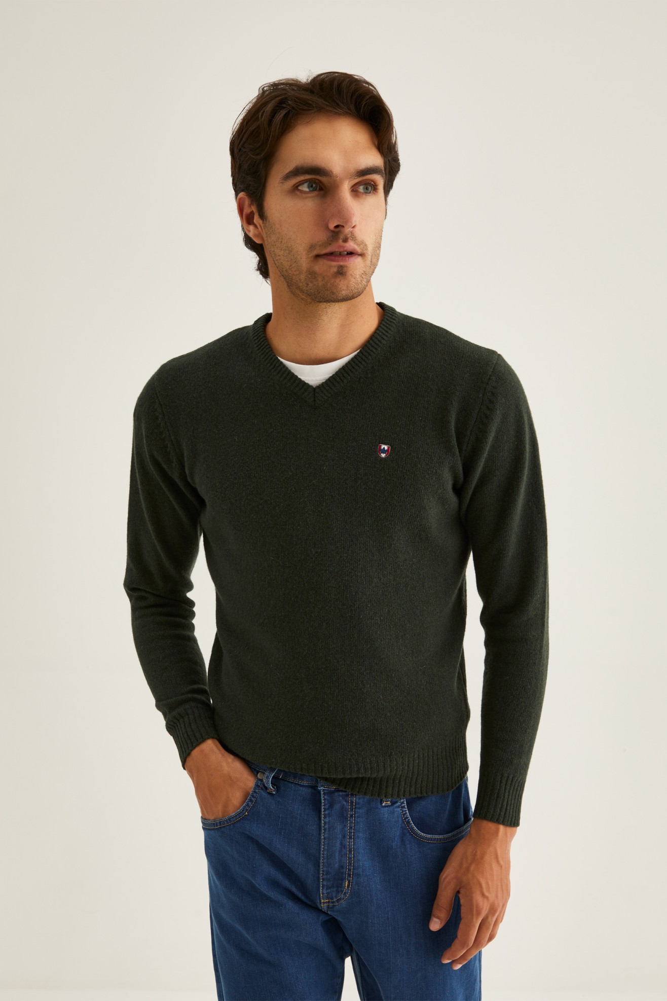 Pullover decote em V