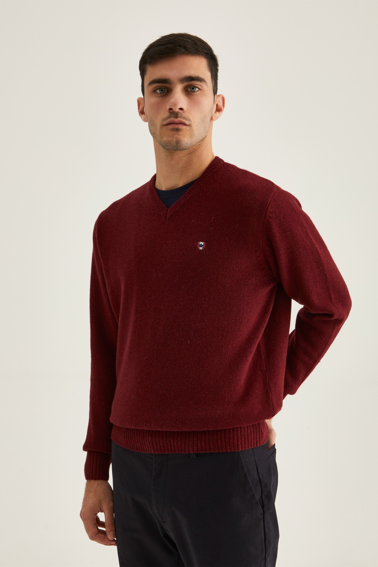 Pullover decote em V