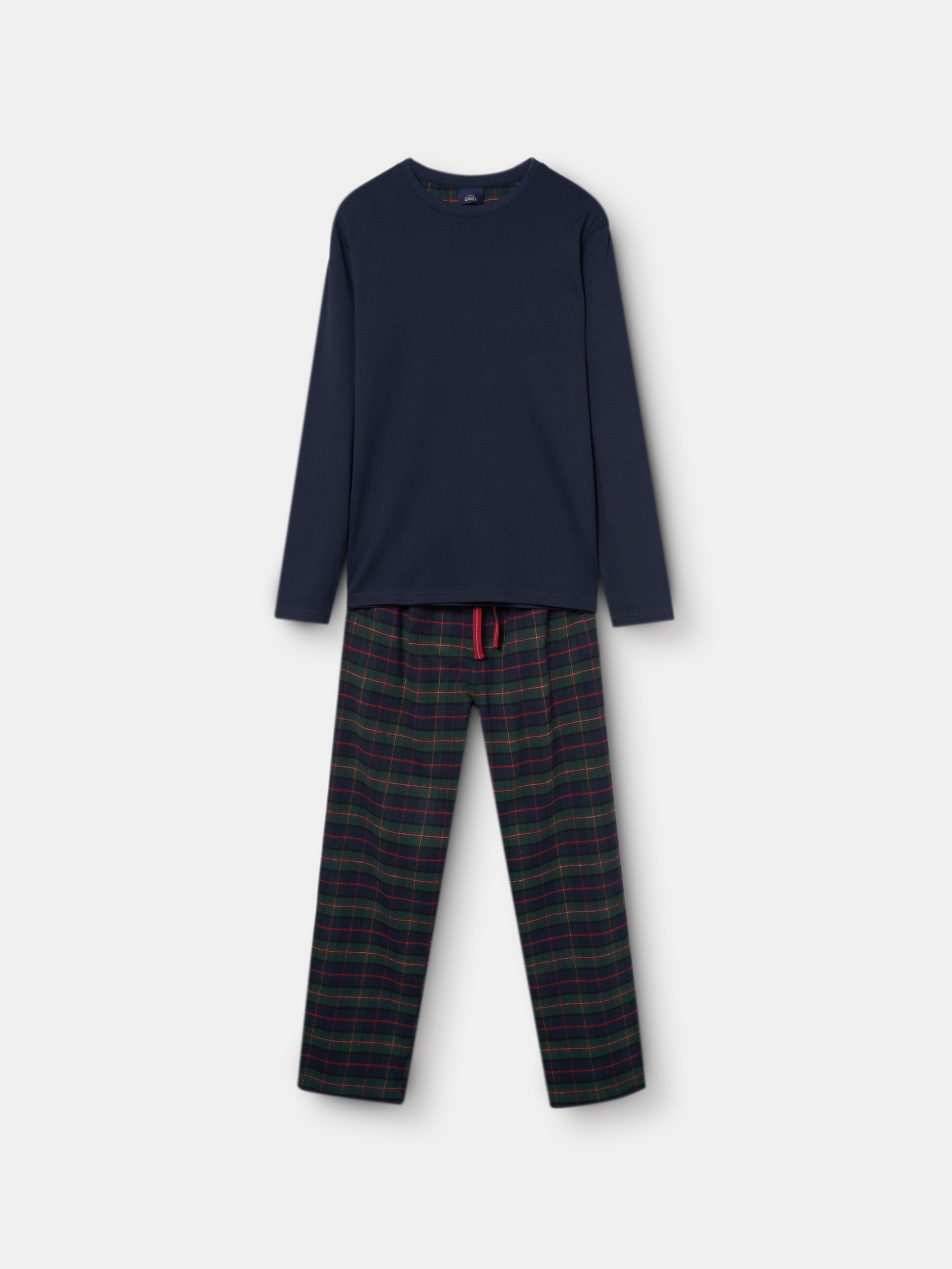 Pijama de algodón a cuadros