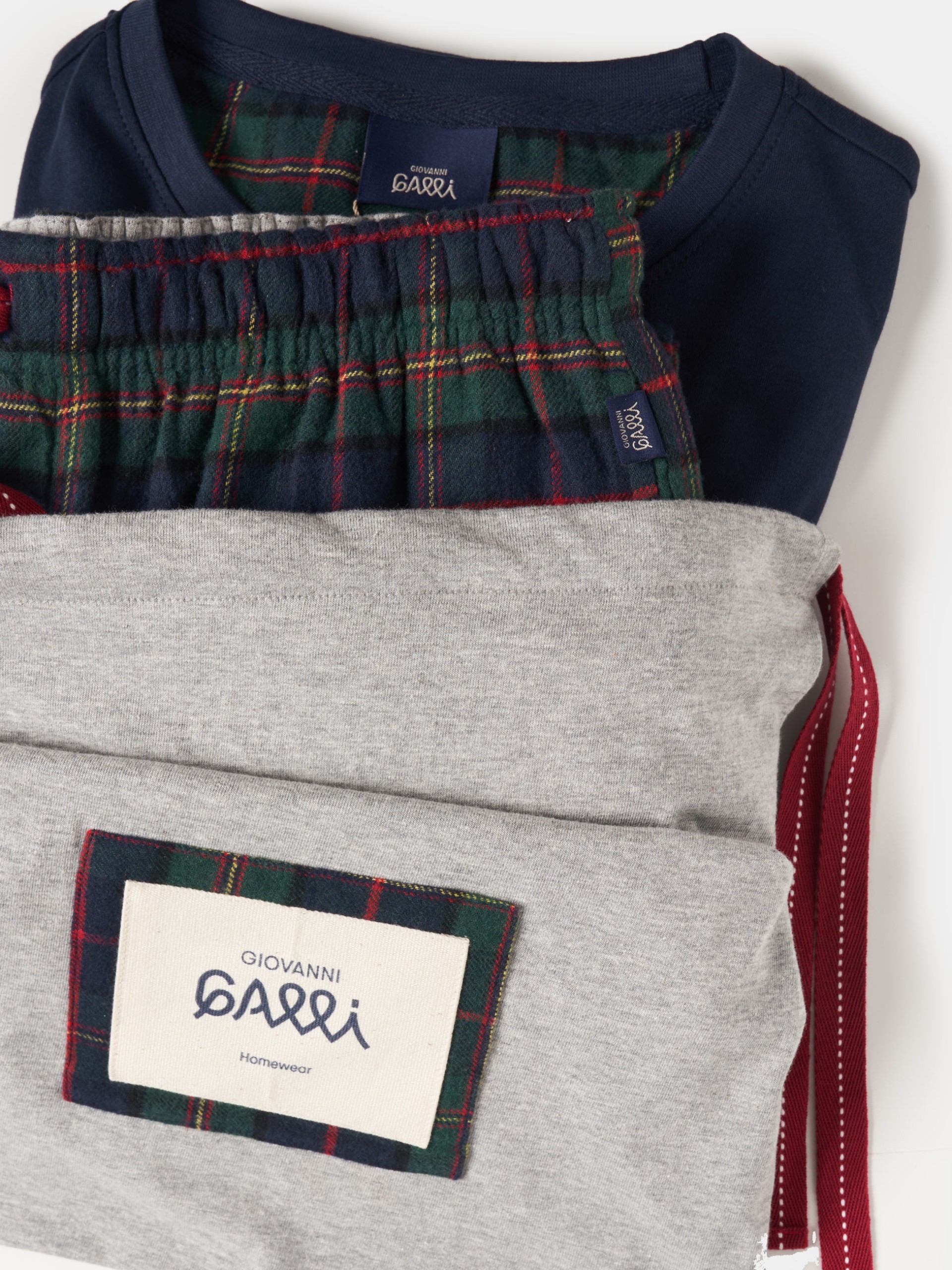 Pijama de algodón a cuadros