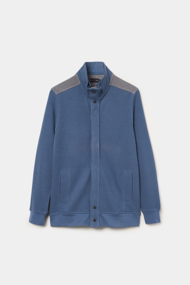 Casaco gola alta interlock