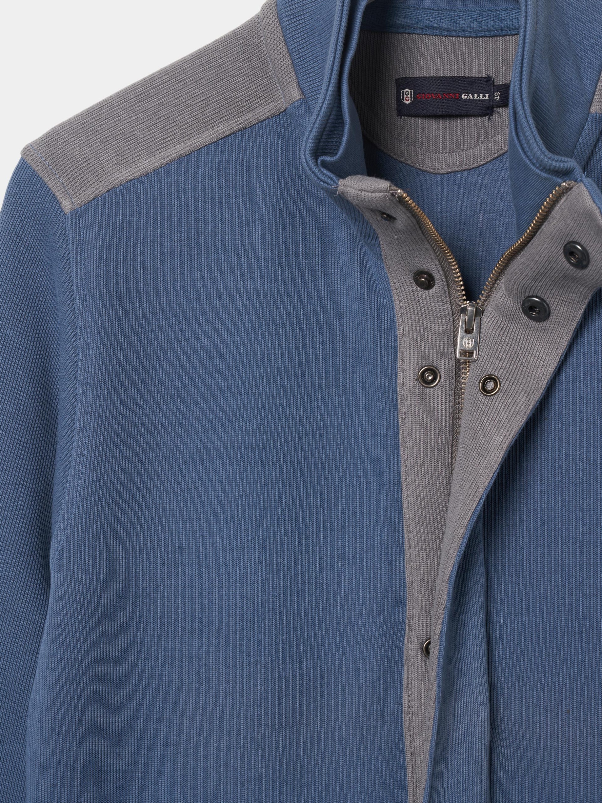 Chaqueta de cuello alto interlock