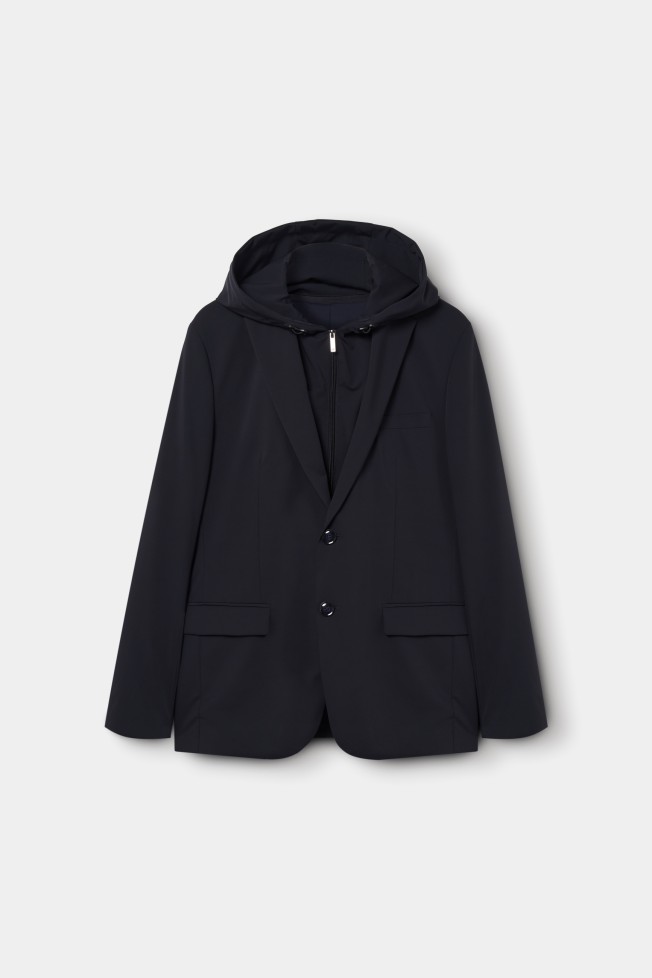 Blazer slim fit com capuz