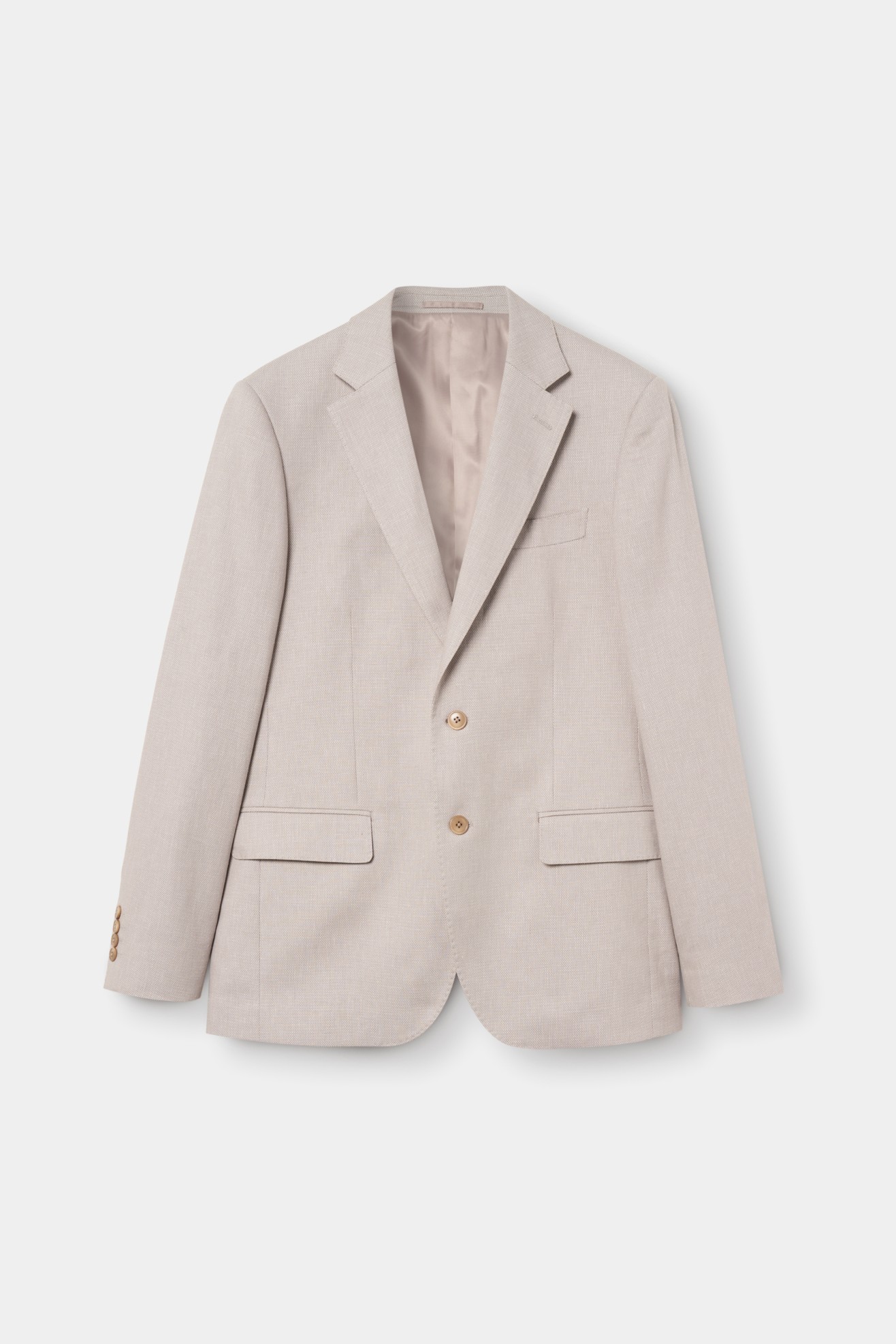 Traje de algodón y lino slim fit