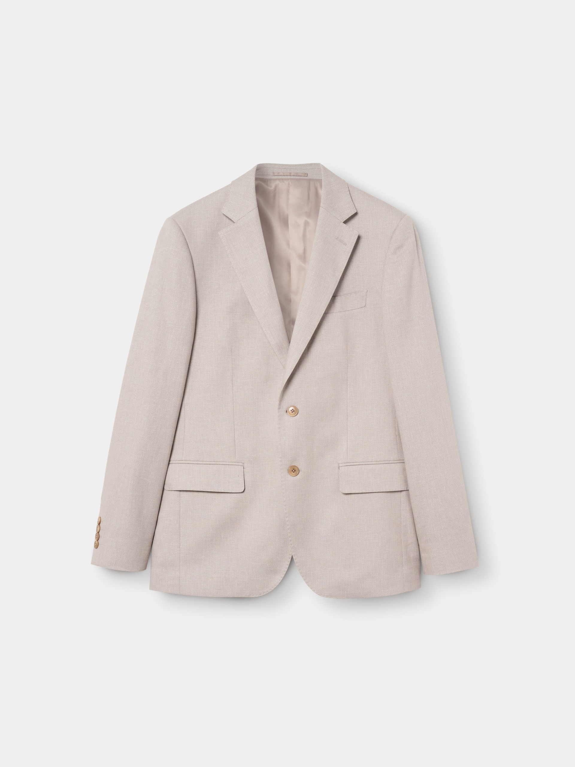 Traje de algodón y lino slim fit