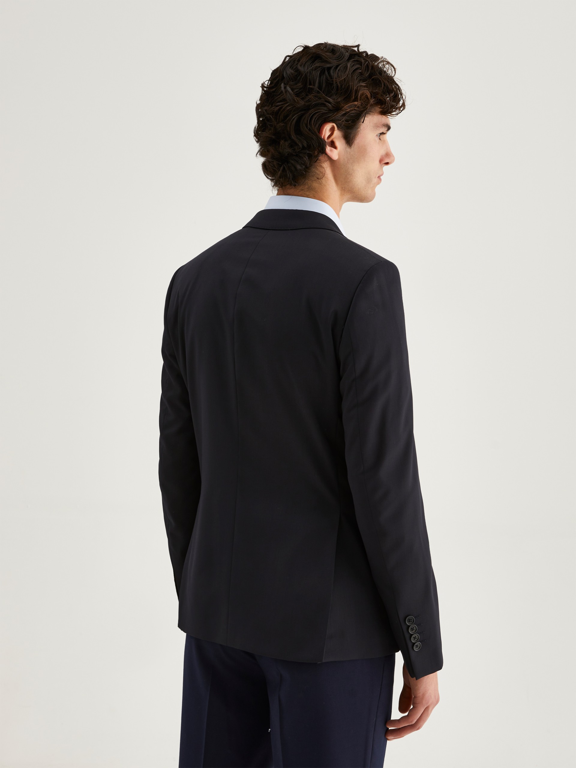 Blazer slim fit liso