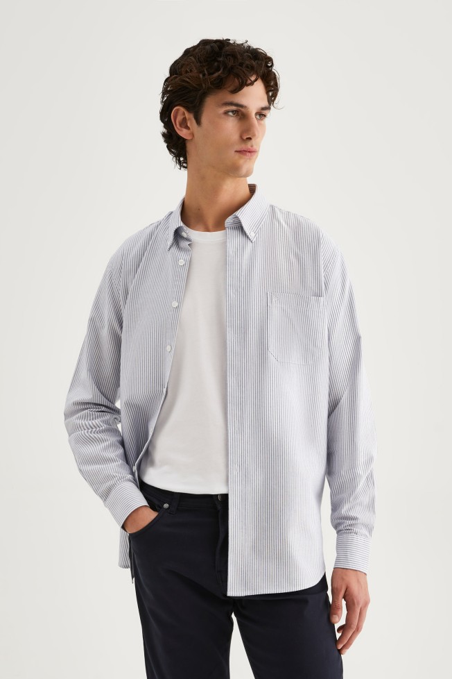 Camisa regular fit 100% algodo