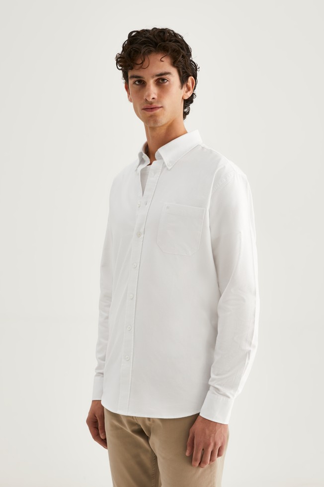 Camisa de algodón regular fit Camisa de algodón regular fit