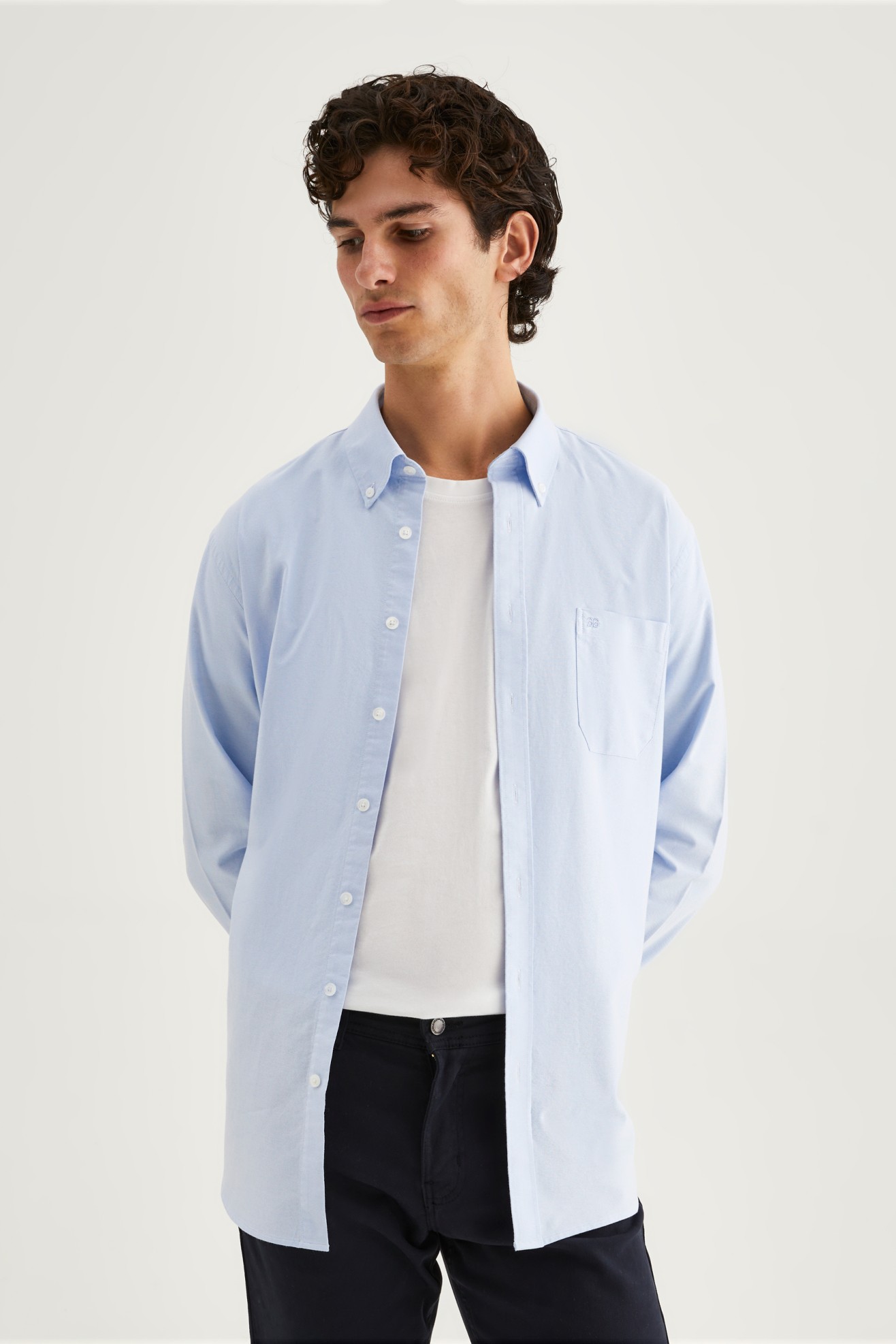 Camisa regular fit em algodo