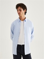 Camisa regular fit em algodo