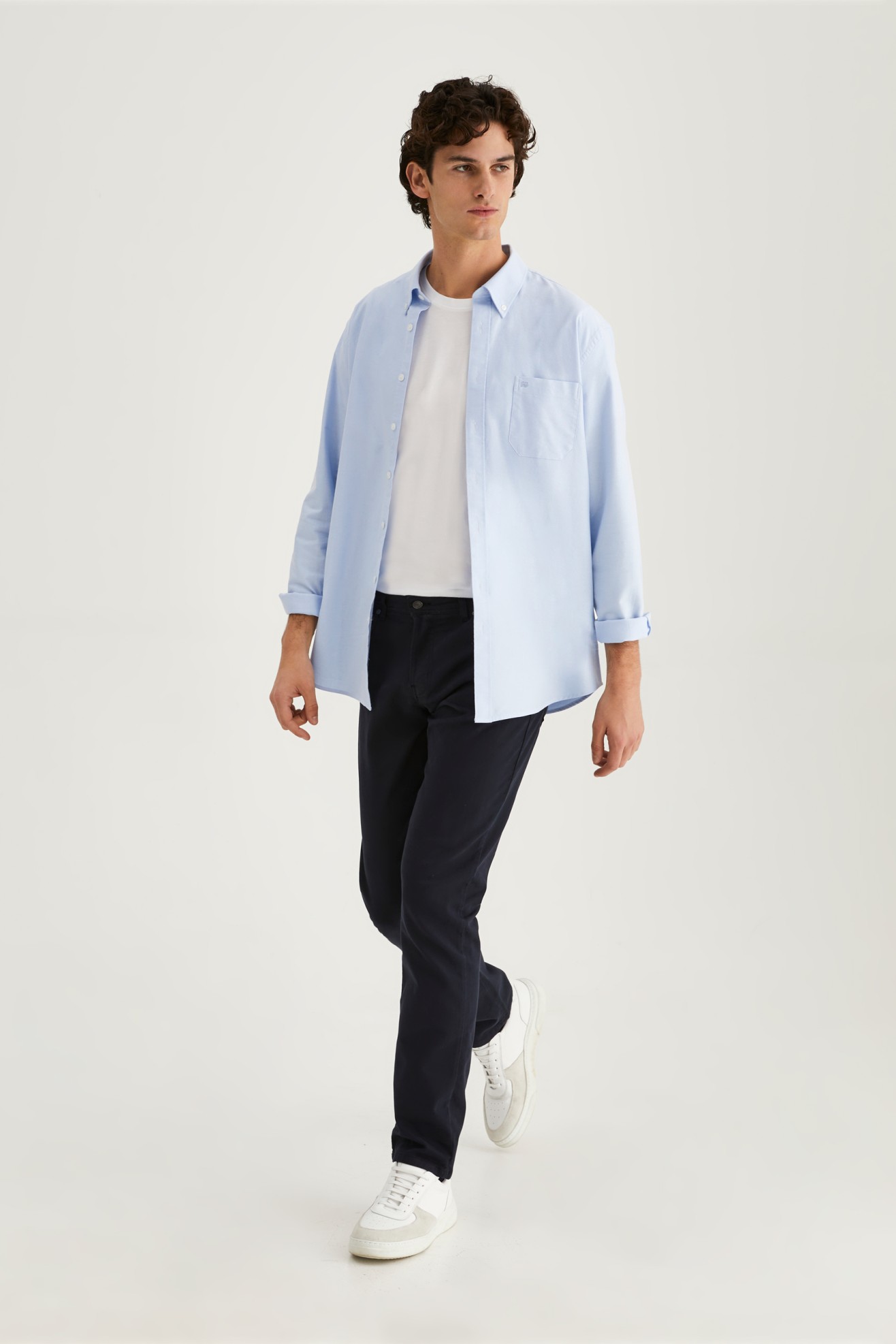 Camisa regular fit em algodo