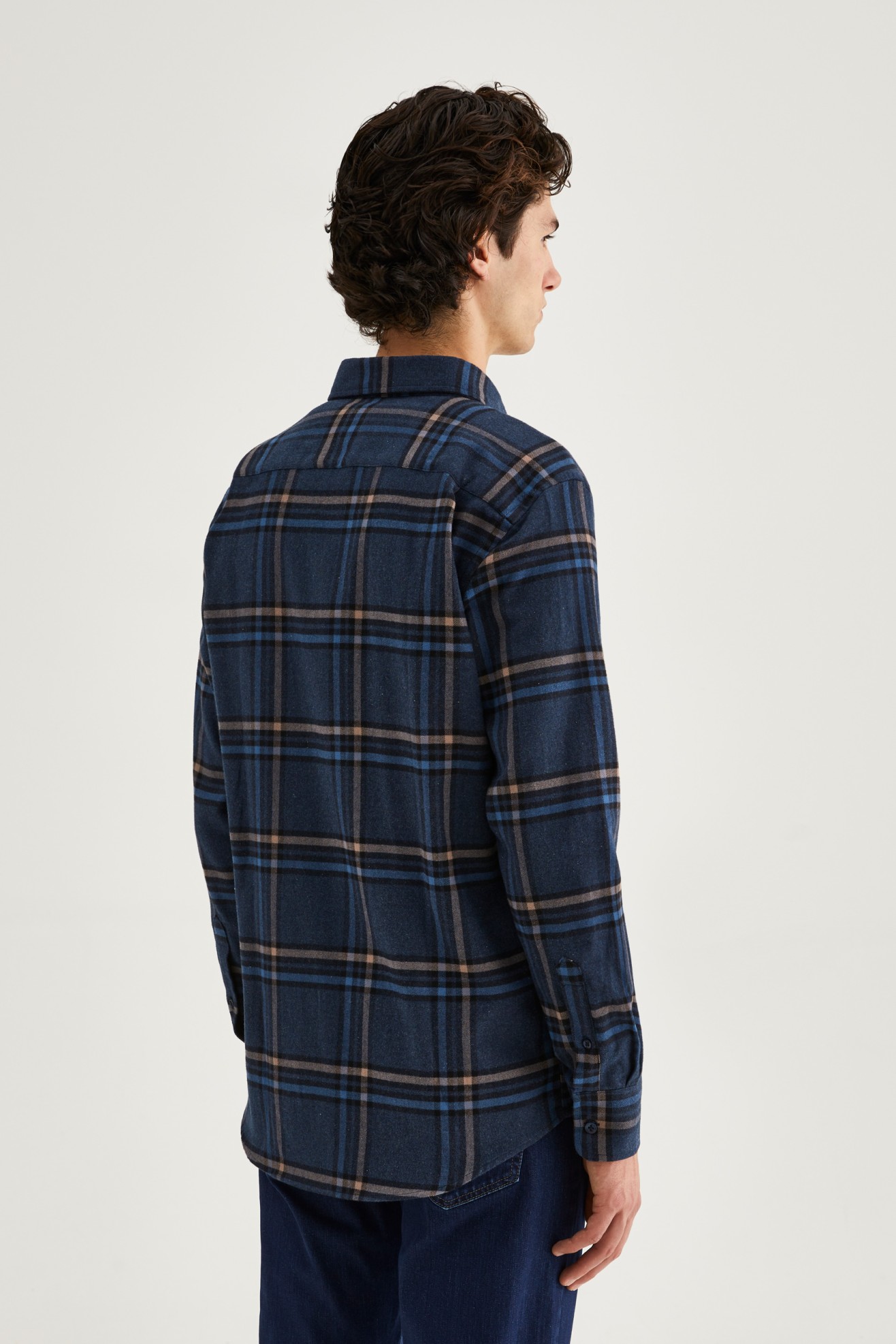 Camisa de algodón a cuadros