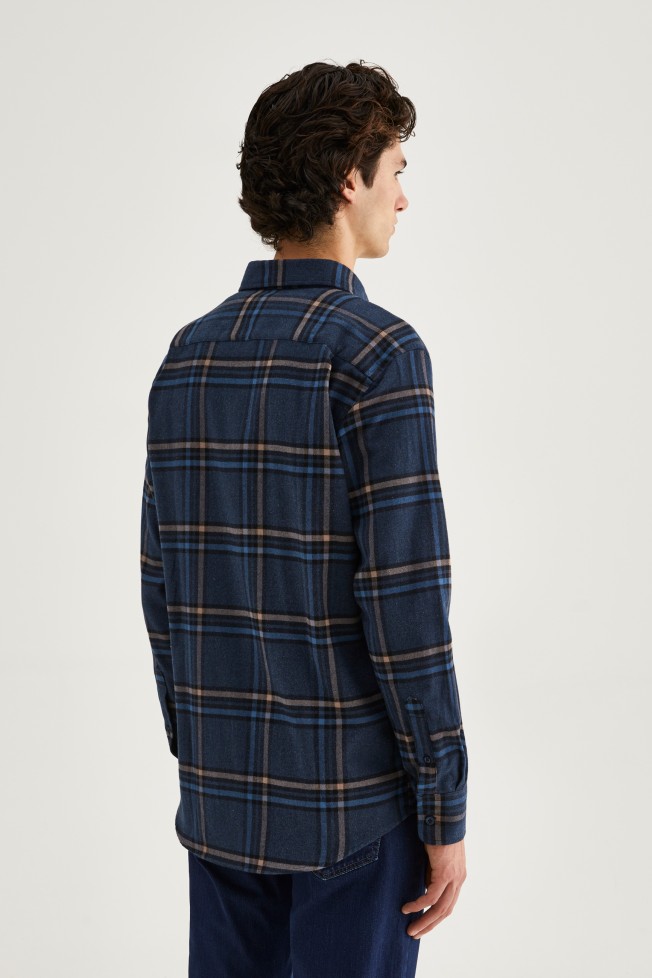 Camisa de algodón a cuadros Camisa de algodón a cuadros