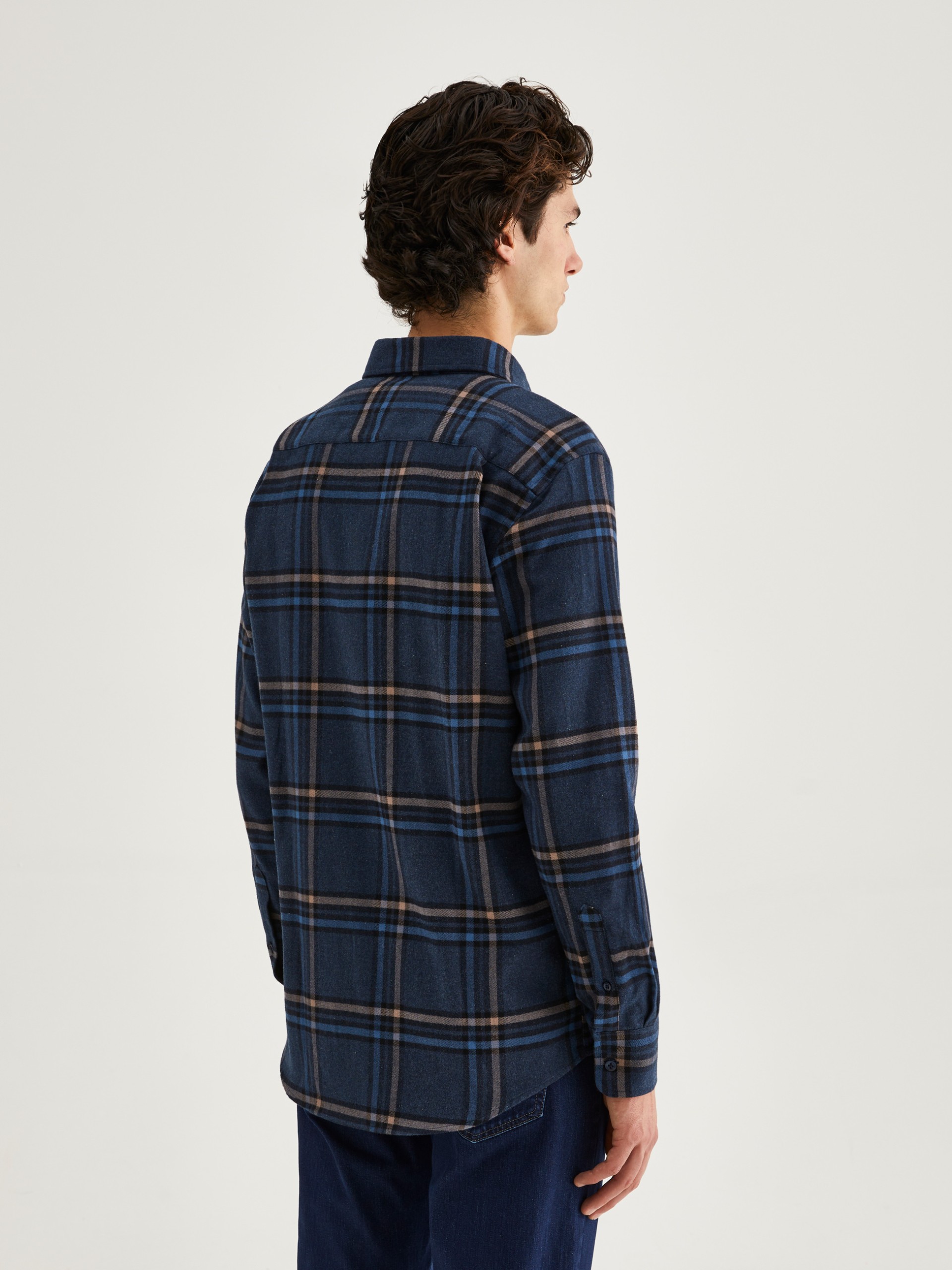 Camisa de algodón a cuadros