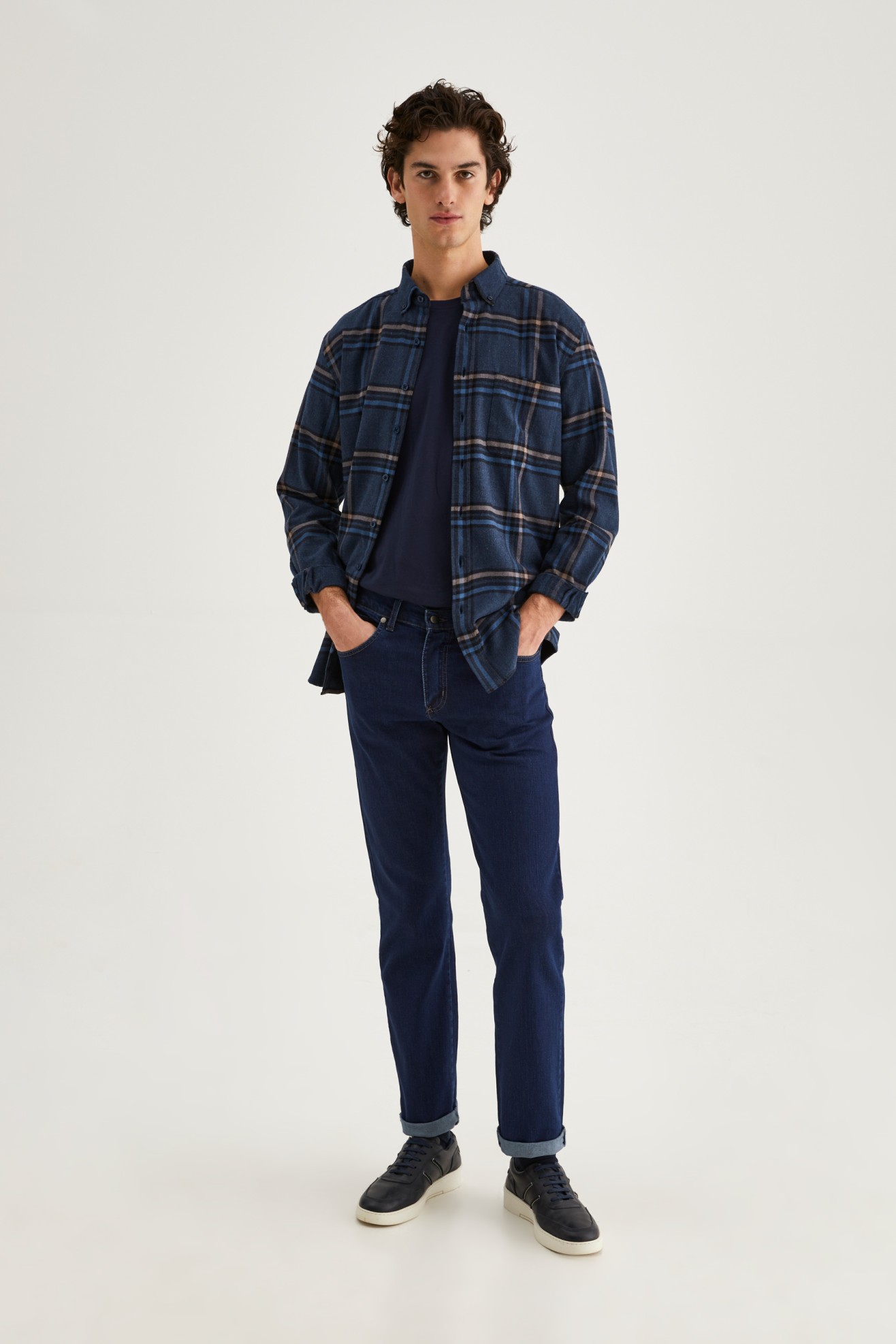 Camisa de algodón a cuadros