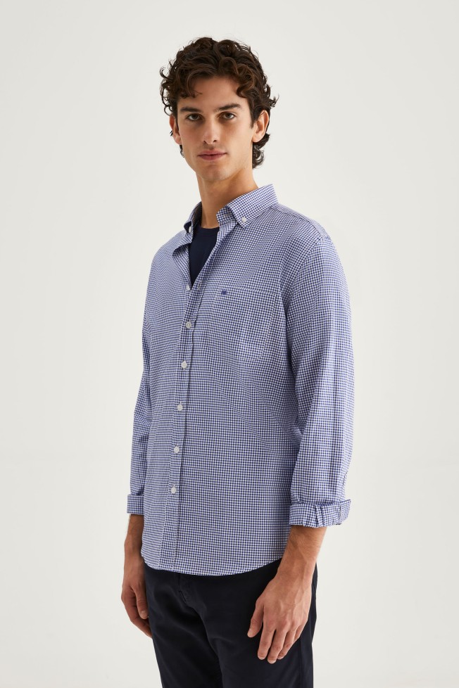 Camisa aos quadrados regular fit Camisa aos quadrados regular fit